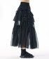 Tiered Mesh Belt Skirt
