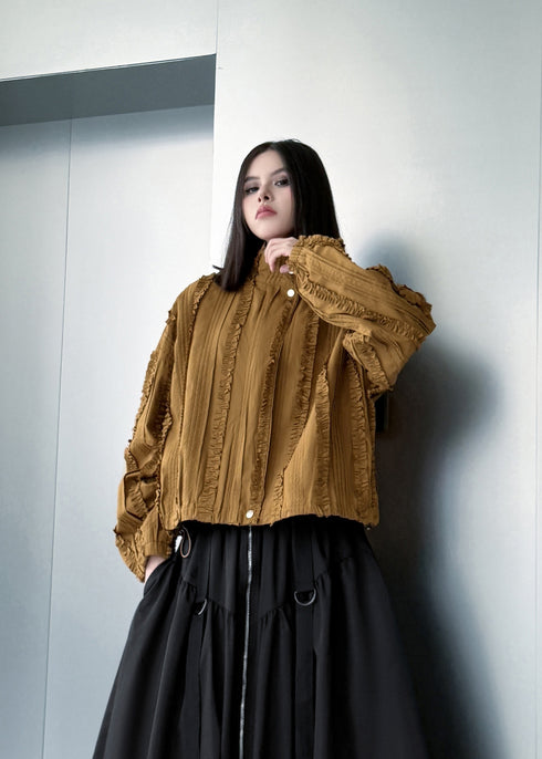 Vertical Frill Stand Jacket