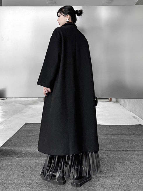 Color Block Long Coat