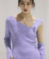 Fringe One-Sleeve Knit Dress