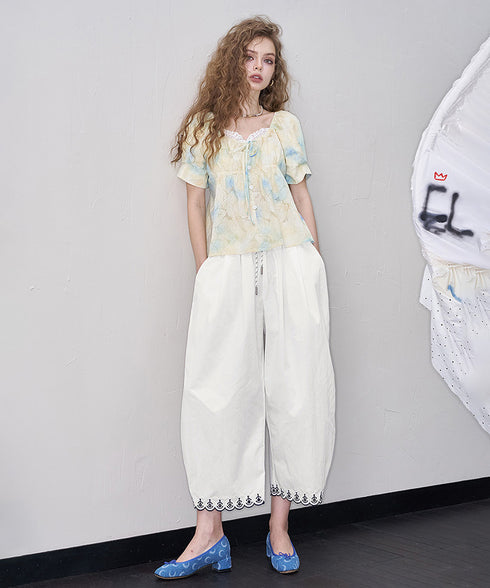 Cloud Hem Balloon Pants