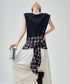 Layered Check Design Dress