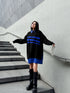 Layered Striped Knit Dress