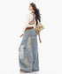 Fringe Curve Panel Denim Pants