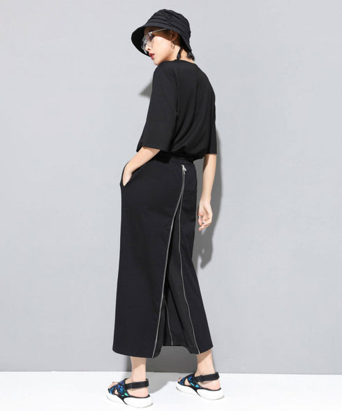 Center Zip Wide Pants