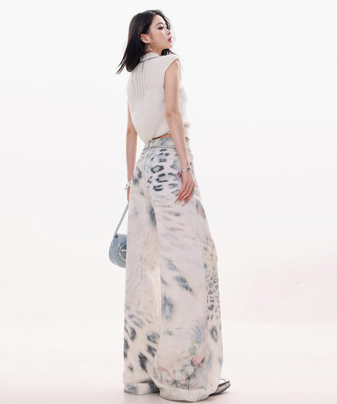 Frayed Contrast Knit Top