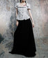 Grid Line Panel Blouse