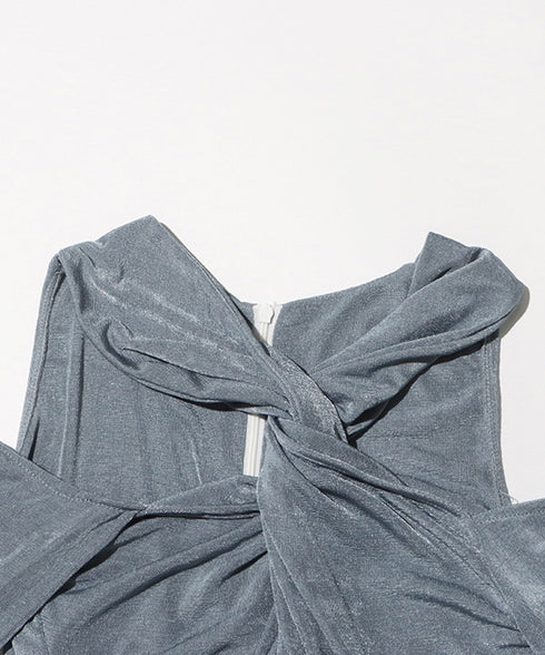 Cross Drape Maxi Dress