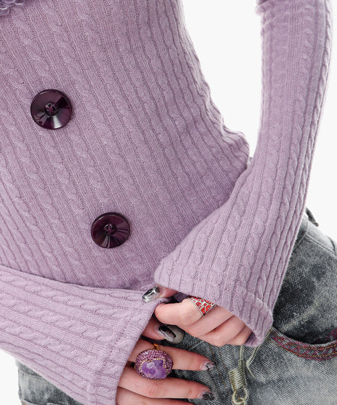 Bicolor Zip Top & Skirt Co-ord