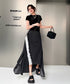 Ruffle Line Layer Skirt