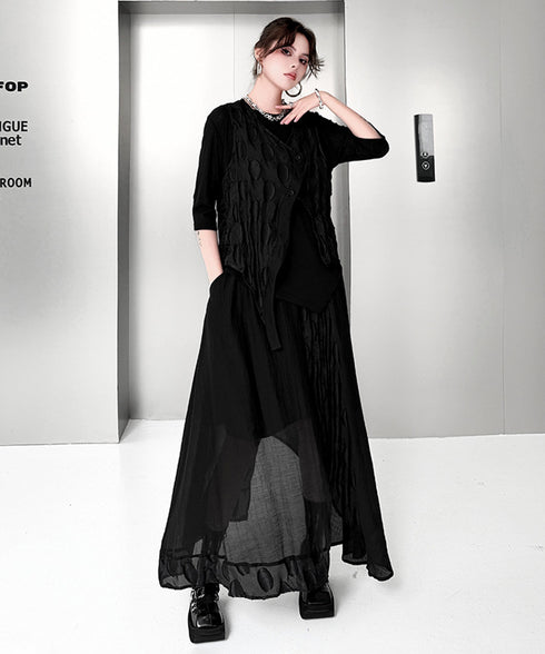 Oval Trace Vest&Skirt Co-ord