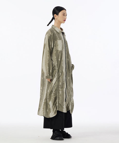 Glare Texture Zip Top