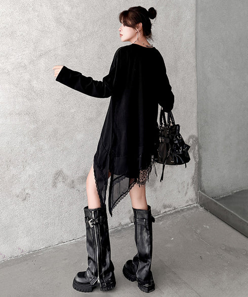 Mirevane Angled Hem Top