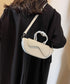 Metal Curve Handle Shell Bag