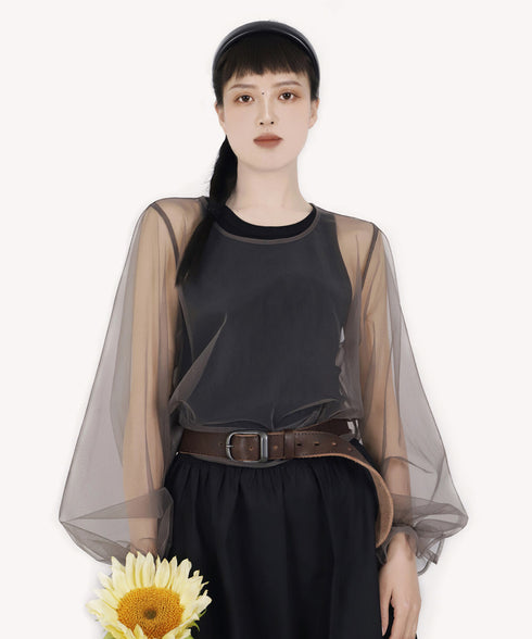Aerial Veil Sleeve Top
