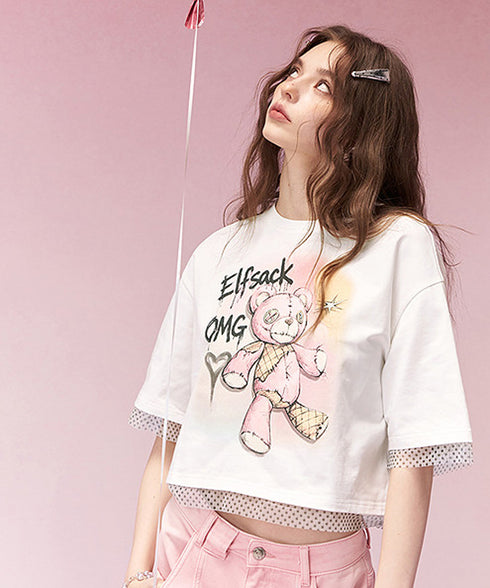 Signal Mesh Crop Top
