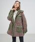 Hooded Tweed Panel Coat