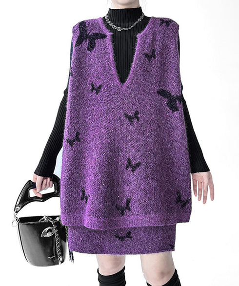 Butterfly Knit Vest&Skirt Series