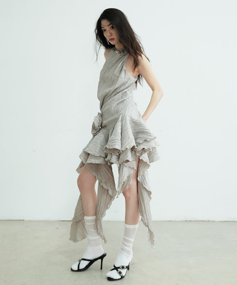 Ripple Flow Petal Dress