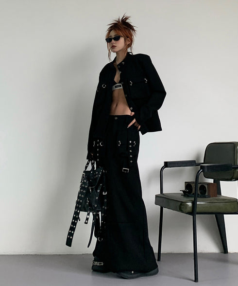 Utility Pocket Jacket&Cargo Long Skirt Series