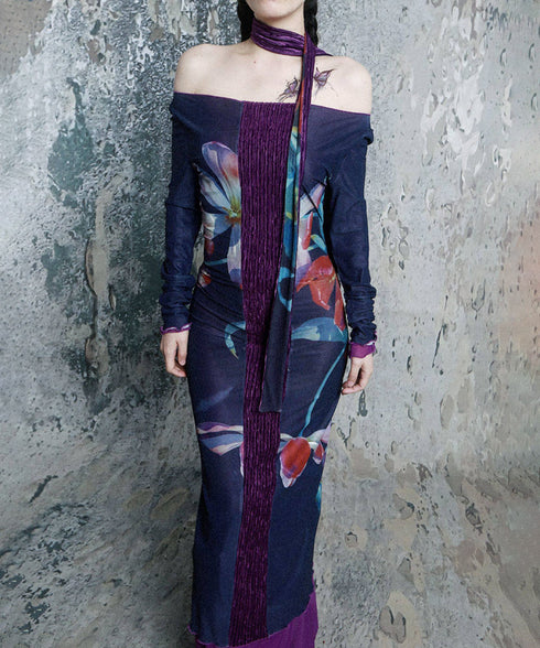Flora Pleat Dress