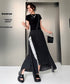 Ruffle Line Layer Skirt
