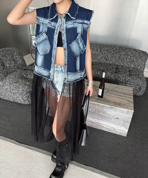 Edge Pocket Veil Vest
