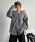 Foldover Collar Blouse