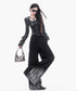 Gradient Hem Wide Slacks