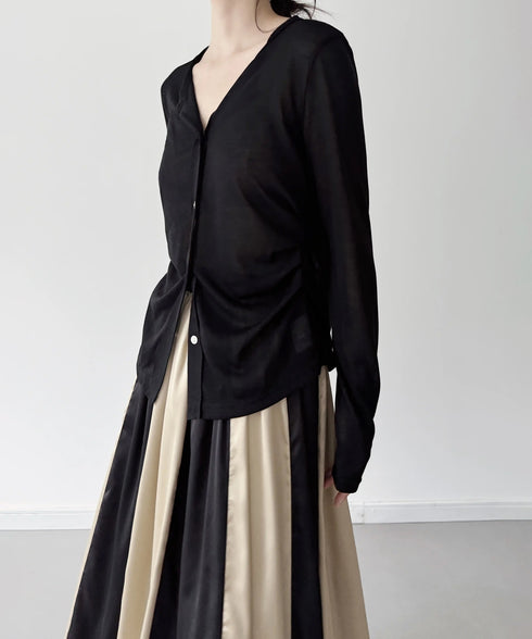 Soft Twist Button Cardigan