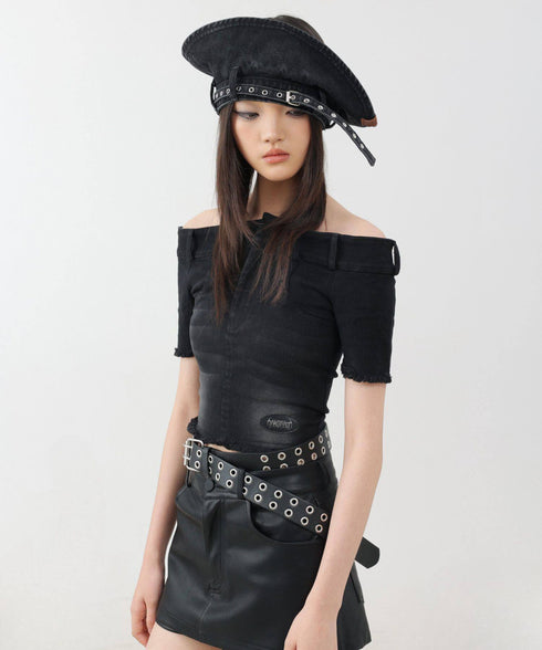Denim Belt Visor