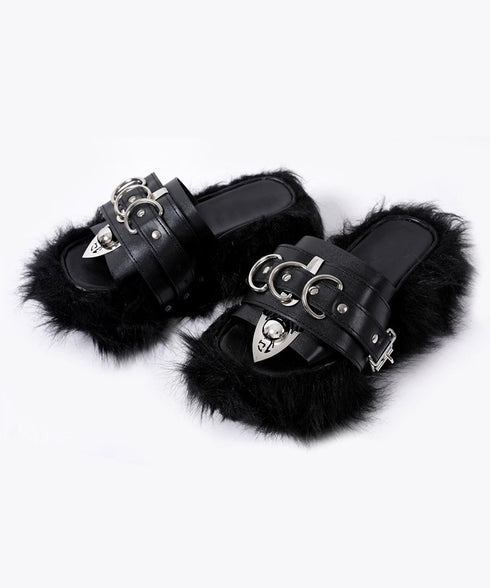 Fur Ring Sandals