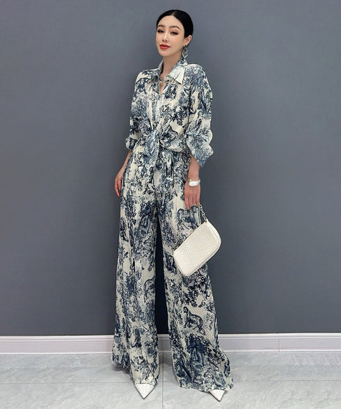 Toile Scene Blouse&Pants Co-ord