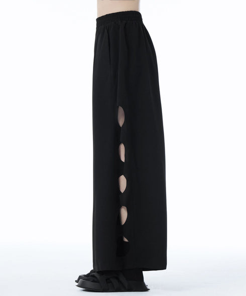 Dot Slit Wide Pants