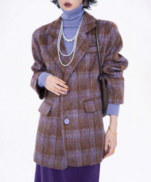 Fuzzy Check Tailored Jacket