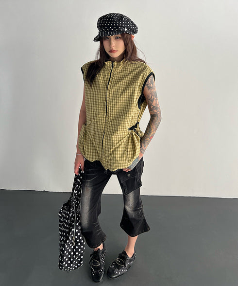 Grid Zip Vest