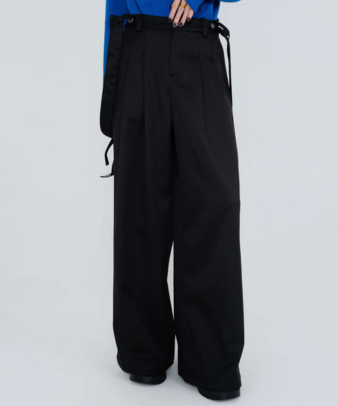 Suspender Wide Leg Pants