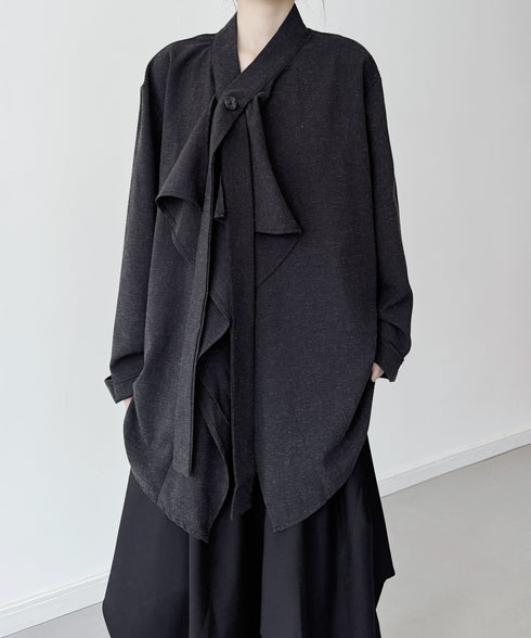 Draped Button Front Top