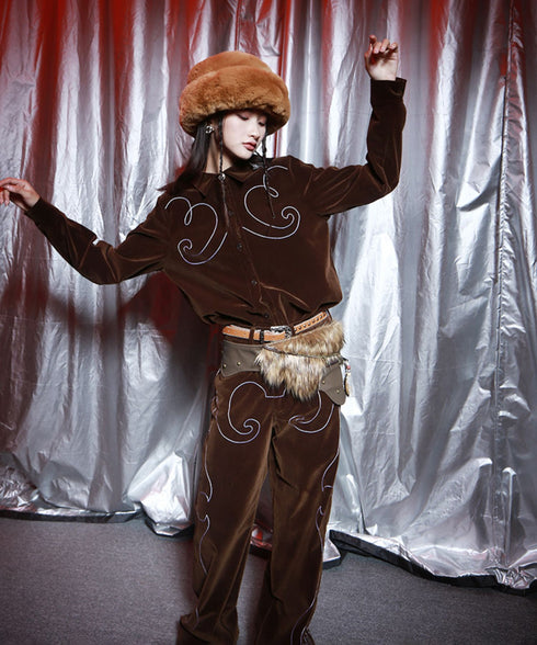 Fur Trimmed Hip Belt