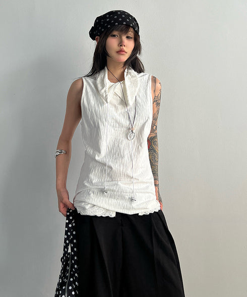 Ripple Collar Top