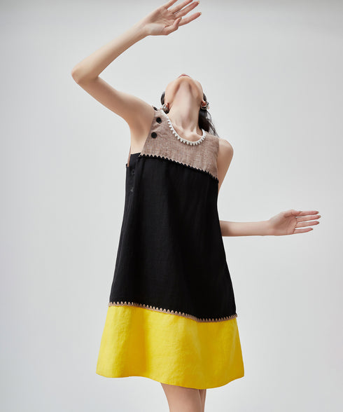 Tricolor Layered Dress