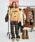 Mocha Line Check Pants