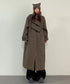 Herringbone Toggle Long Coat