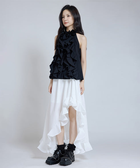 Wave Hem Skirt