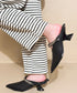 Chain Strap V-Cut Mules