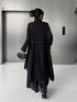 High Neck Draped Trench Coat