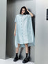 Lace Panel Relaxed Shirt Dress