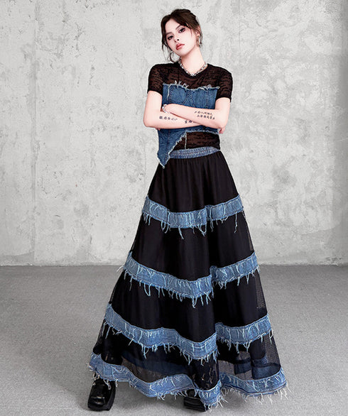 Fray Tier Skirt
