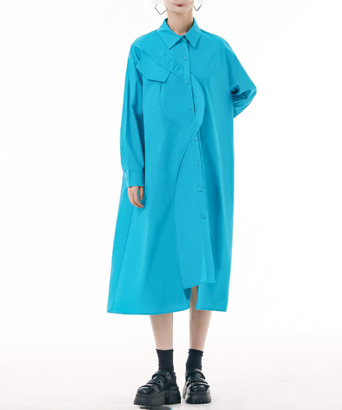 Curved Line Shirt Dress