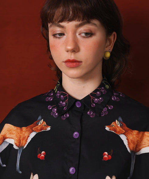 Forest Animal Printed Blouse